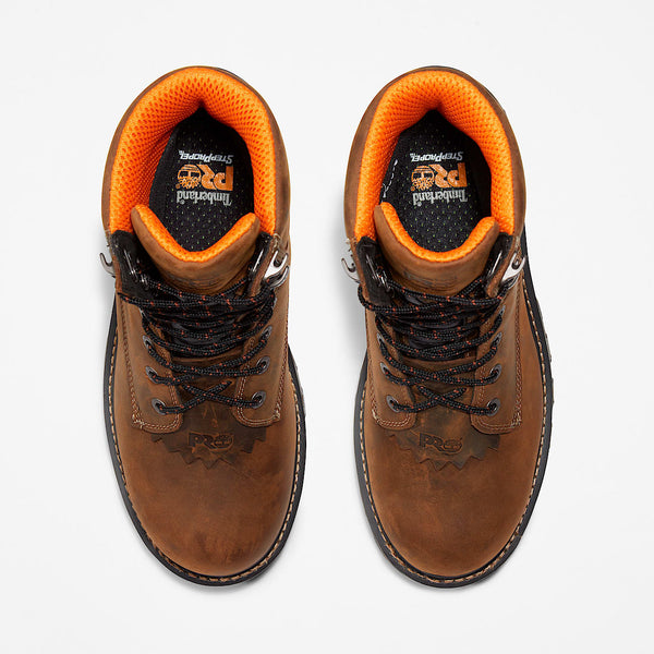 Timberland Men's PRO Boondock HD Waterproof Work Boot, wide 2E, Brown Earth