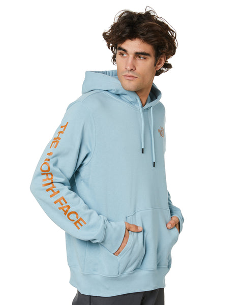 The North Face Men's New Sleeve Hit Hoodie Tourmaline Blue